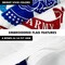 G128 - 6 Feet Tangle Free Spinning Flagpole (White) US Army Double Sided Brass Grommets Embroidered 3x5 ft (Flag Included) Aluminum Flag Pole
